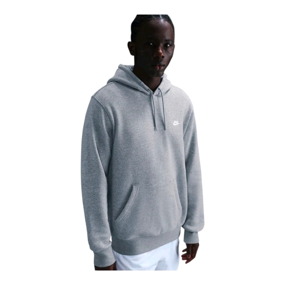 Nike Sweatshirt Mens Size XXL 2XL Gray Heather Club Fleece Hoodie FN3859 063 New - Picture 5 of 9